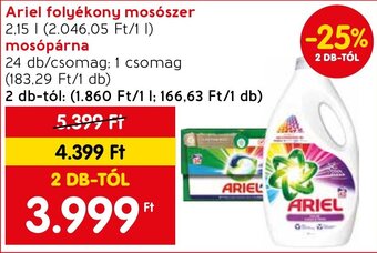 Ariel folyékony mosószer stb. 2,15 l / 24 db