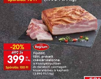 Spar Regnum Füstölt, főtt, préselt 10 dkg ajánlat
