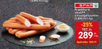 Spar SPAR Frankfurti virsli 10 dkg ajánlat
