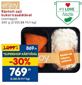 Spar Rántott sajt kukoricasalátával 340 g ajánlat
