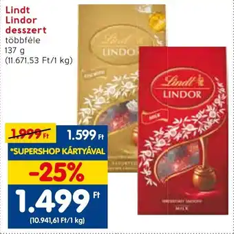 Spar Lindt Lindor desszert 137 g ajánlat
