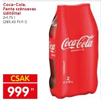 Spar Coca-Cola, Fanta szénsavas üdítőital 2 x 1,75 l ajánlat