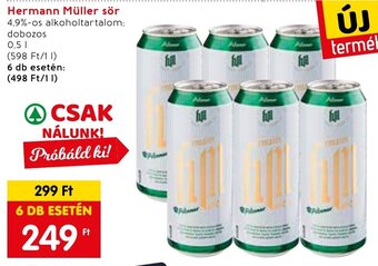 Spar Hermann Müller sör 0,5 l ajánlat