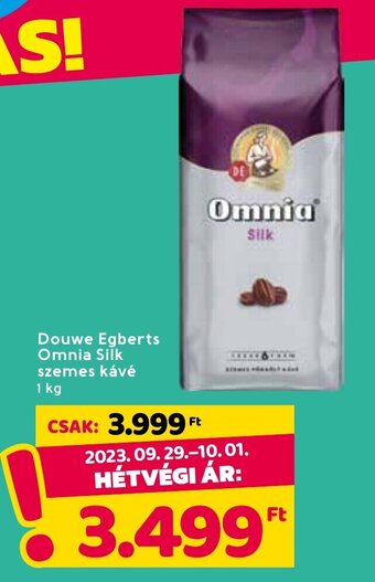 Douwe Egberts Omnia Silk szemes kávé 1 kg