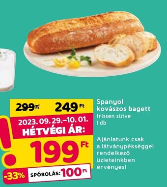 Spar Spanyol kovászos bagett 1 db ajánlat