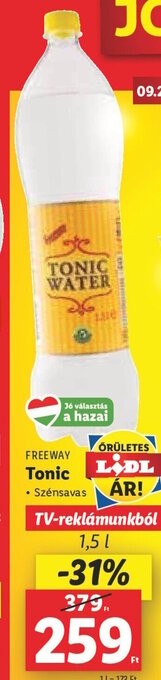 Lidl FREEWAY Tonic 1,5 l ajánlat