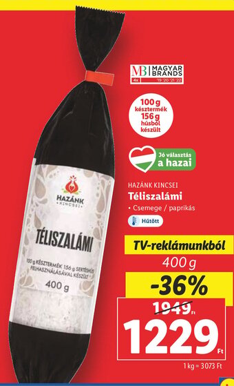 Lidl HAZÁNK KINCSEI Téliszalámi 400 g ajánlat