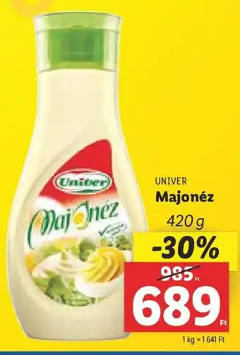 Lidl UNIVER Majonéz 420 g ajánlat