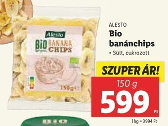 Lidl ALESTO Bio banánchips 150 g ajánlat