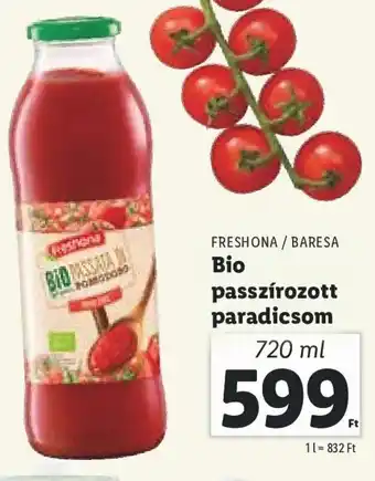 FRESHONA / BARESA Bio passzírozott paradicsom 720 ml