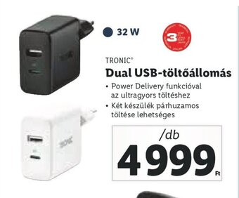 Lidl TRONIC Dual USB-töltőállomás 1 db ajánlat