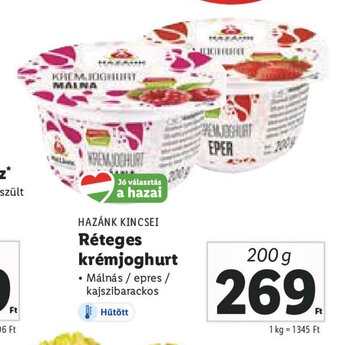 Lidl HAZÁNK KINCSEI Réteges krémjoghurt 200 g ajánlat