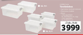 Lidl LIVARNO home Tárolódoboz 2 / 4 db ajánlat