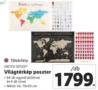 UNITED OFFICE Világtérkép poszter 1 db