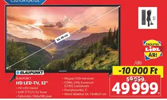 BLAUPUNKT HD LED-TV, 32" 1 db