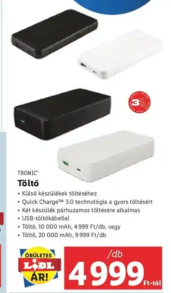 Lidl TRONIC Töltő 1 db ajánlat