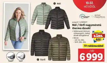 Lidl esmara / LIVERGY Női / férfi nagyméretű thermo dzseki 1 db ajánlat