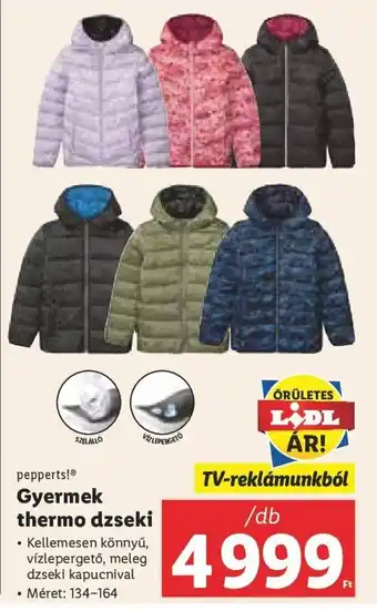 pepperts! Gyermek thermo dzseki 1 db