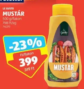 ALDI LE GUSTO MUSTÁR 500 g ajánlat