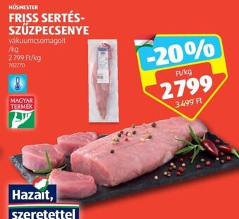 ALDI HÚSMESTER FRISS SERTÉS-SZŰZPECSENYE 1 kg ajánlat