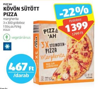 ALDI PIZZ'AH KÖVÖN SÜTÖTT PIZZA 3 x 300 g ajánlat