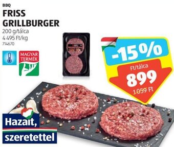 ALDI BBQ FRISS GRILLBURGER 200 g ajánlat