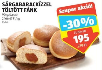ALDI SÁRGABARACKÍZZEL TÖLTÖTT FÁNK 90 g ajánlat