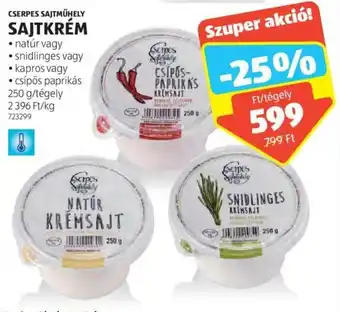 ALDI CSERPES SAJTMŰHELY SAJTKRÉM 250 g ajánlat