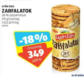 ALDI GYŐRI ÉDES ZABFALATOK 215 g ajánlat