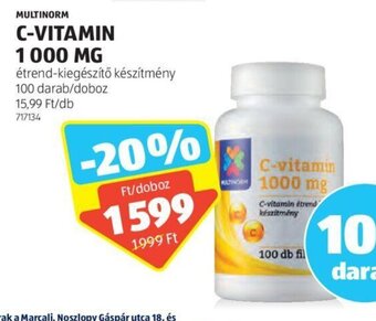 ALDI MULTINORM C-VITAMIN 1000 MG 100 db ajánlat