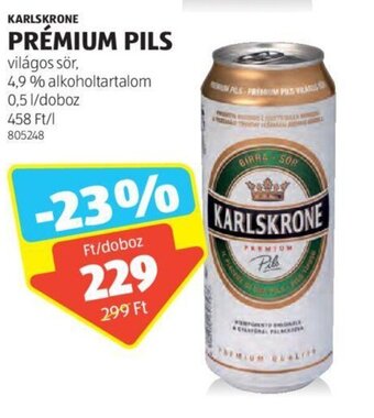 ALDI KARLSKRONE PRÉMIUM PILS 0,5 l ajánlat