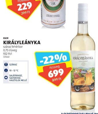 ALDI EGER KIRÁLYLEÁNYKA 0,75 l ajánlat