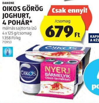 ALDI DANONE OIKOS GÖRÖG JOGHURT 4 x 125 g ajánlat