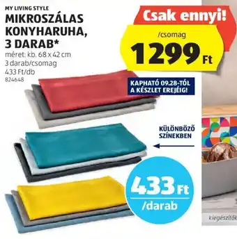 MY LIVING STYLE MIKROSZÁLAS KONYHARUHA 3 db