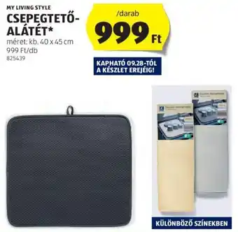 ALDI MY LIVING STYLE CSEPEGTETŐ-ALÁTÉT 1 db ajánlat