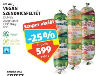 ALDI JUST VEG! VEGÁN SZENDVICSFELTÉT 200 g ajánlat