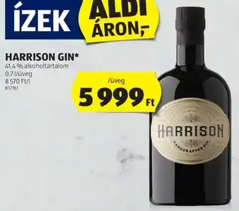 ALDI HARRISON GIN 0,7 l ajánlat