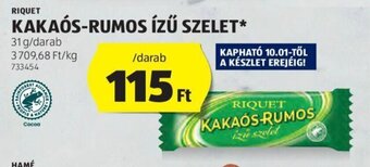 RIQUET KAKAÓS-RUMOS ÍZŰ SZELET 31 g