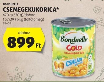 ALDI BONDUELLE CSEMEGEKUKORICA 670 g ajánlat
