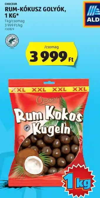 ALDI CHOCEUR RUM-KÓKUSZ GOLYÓK 1 kg ajánlat