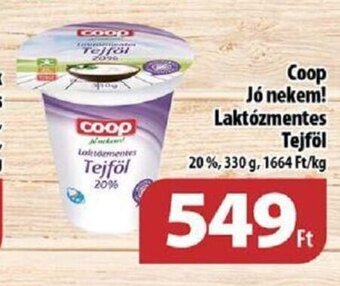 Coop Coop Jó nekem! Laktózmentes Tejföl 330 g ajánlat