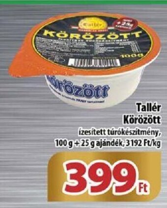 Coop Tallér Körözött 100 g + 25 g ajánlat