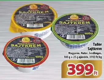 Taller Sajtkrém 100 g + 25 g