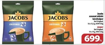 Coop Jacobs azonnal oldódó kávéitalpor 10 x 15,2 g / 10 x 14 g ajánlat