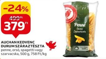 Auchan AUCHAN KEDVENC DURUM SZÁRAZTÉSZTA 500 g ajánlat