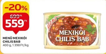 Auchan MENÜ MEXIKÓI CHILIS BAB 400 g ajánlat
