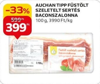 Auchan AUCHAN TIPP FÜSTÖLT SZELETELT SERTÉS BACONSZALONNA 100 g ajánlat