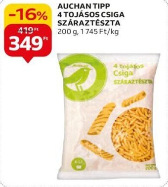 Auchan AUCHAN TIPP 4 TOJÁSOS CSIGA SZÁRAZTÉSZTA 200 g ajánlat