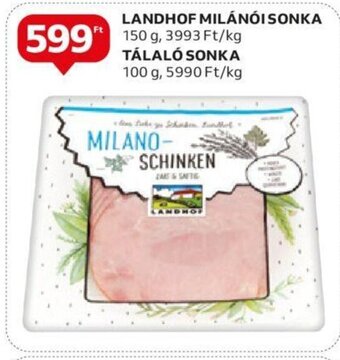 Auchan LANDHOF MILÁNÓI SONKA stb. 150 / 100 g ajánlat