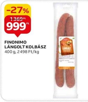 Auchan FINONIMO LÁNGOLT KOLBÁSZ 400 g ajánlat